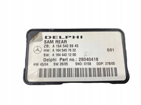 MERCEDES ML W164 STEROWNIK MODUŁ SAM CZYTAJ OPIS A1645408945